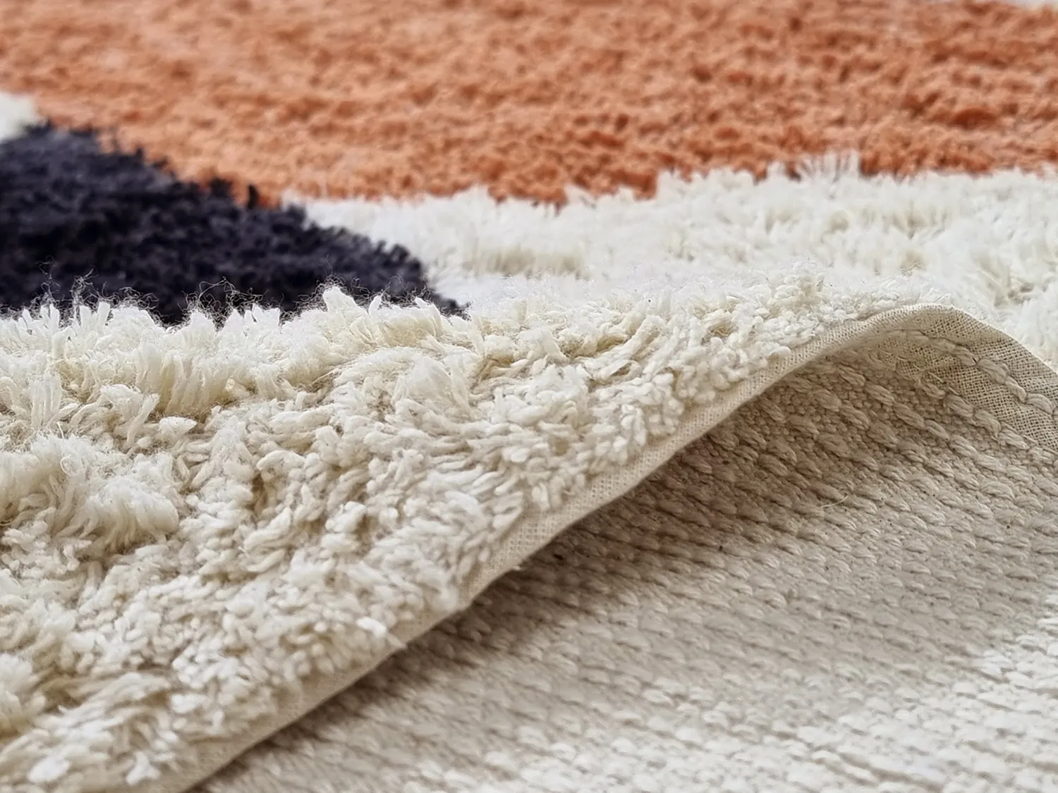 Round rug - Mantona Natural Cotton Shaggy (multi)