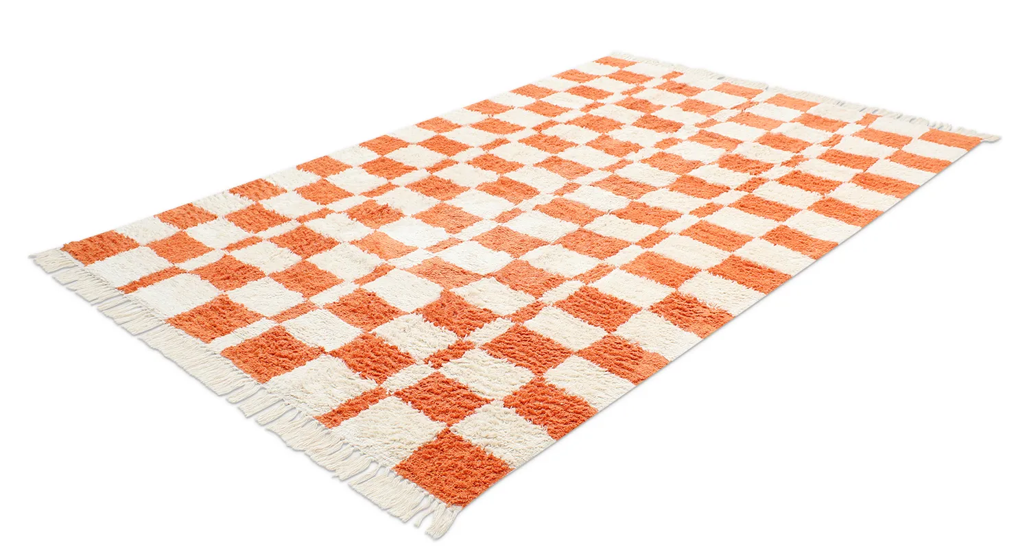 Shaggy rugs - Maranello Natural Cotton Shaggy (orange)