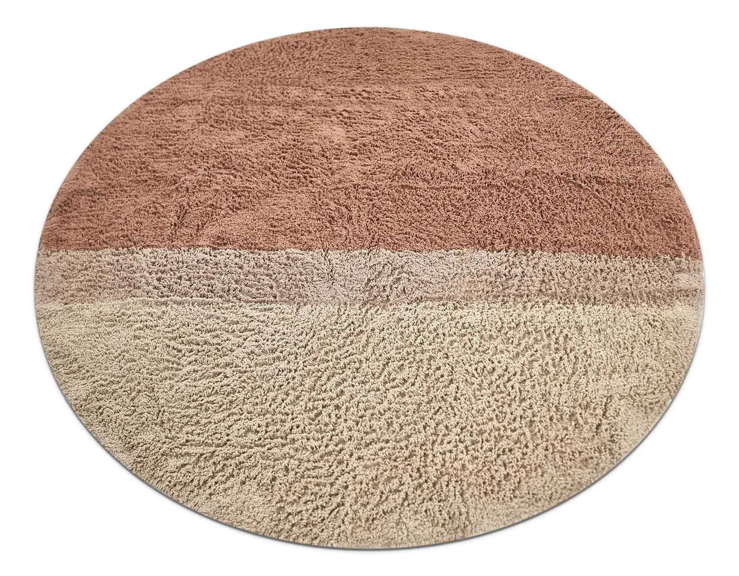 Round rug - Mareto Natural Cotton Shaggy (brown)