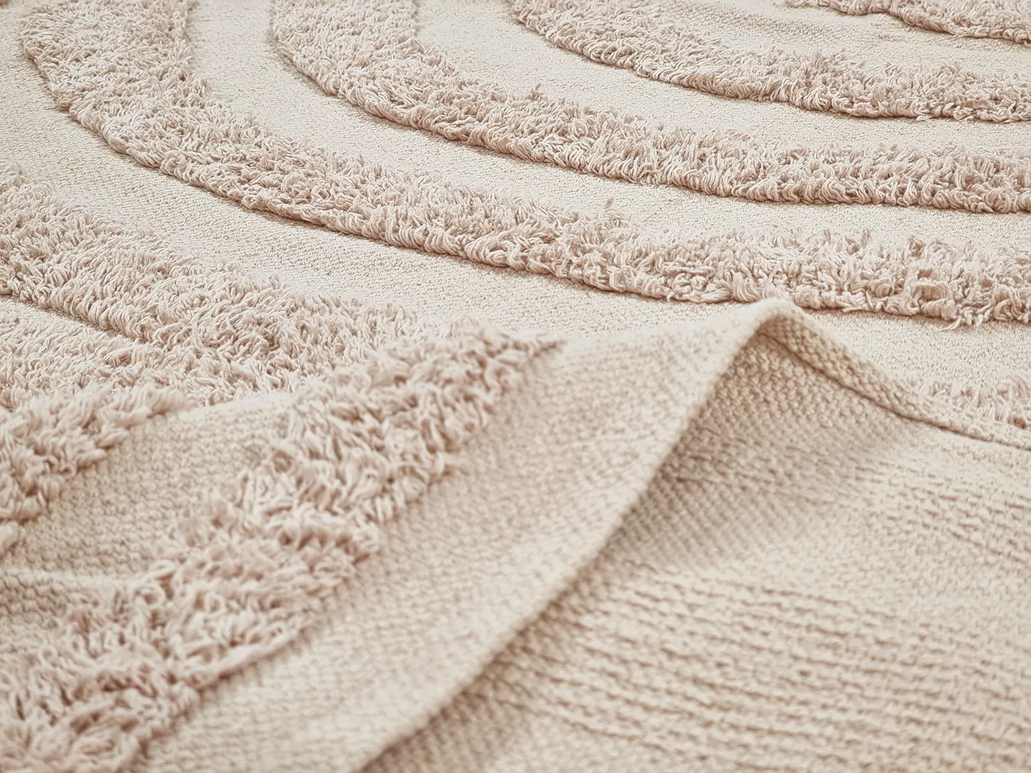 Shaggy rugs - Margo Natural Cotton Shaggy (beige)
