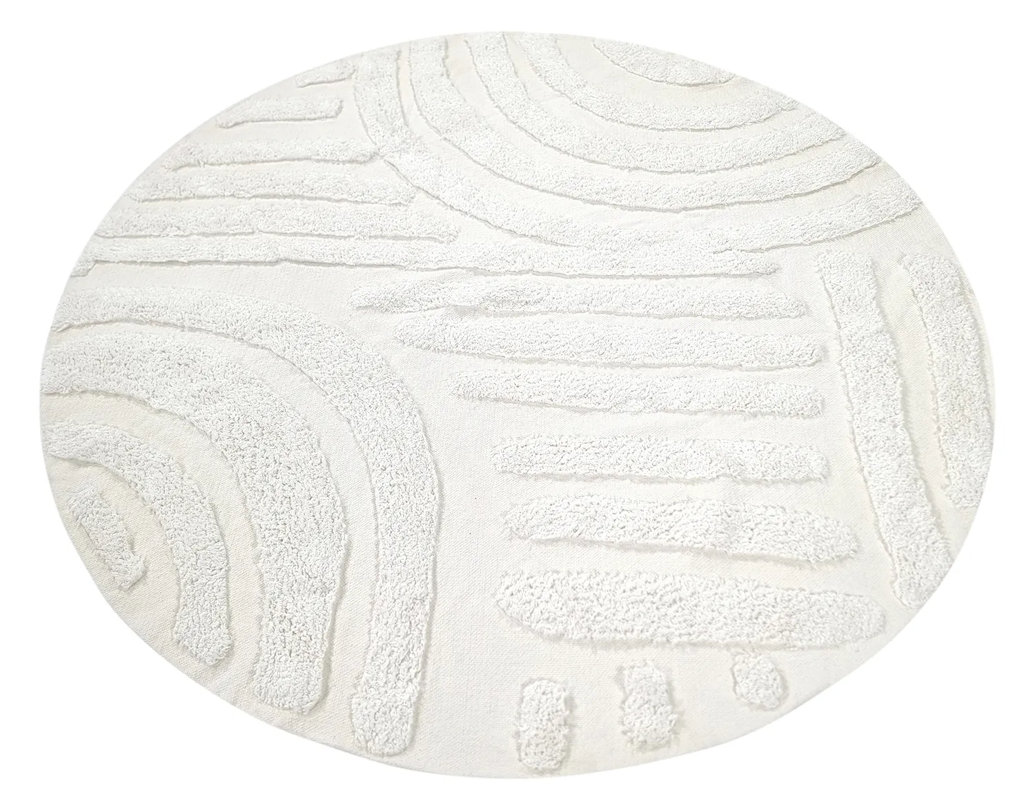 Round rug - Margo Natural Cotton Shaggy (offwhite)