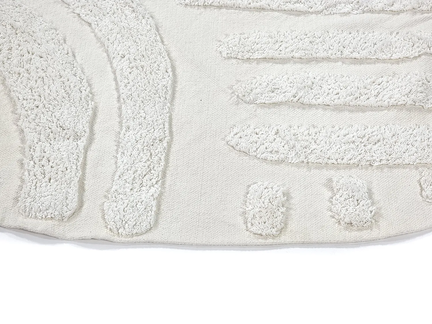 Round rug - Margo Natural Cotton Shaggy (offwhite)