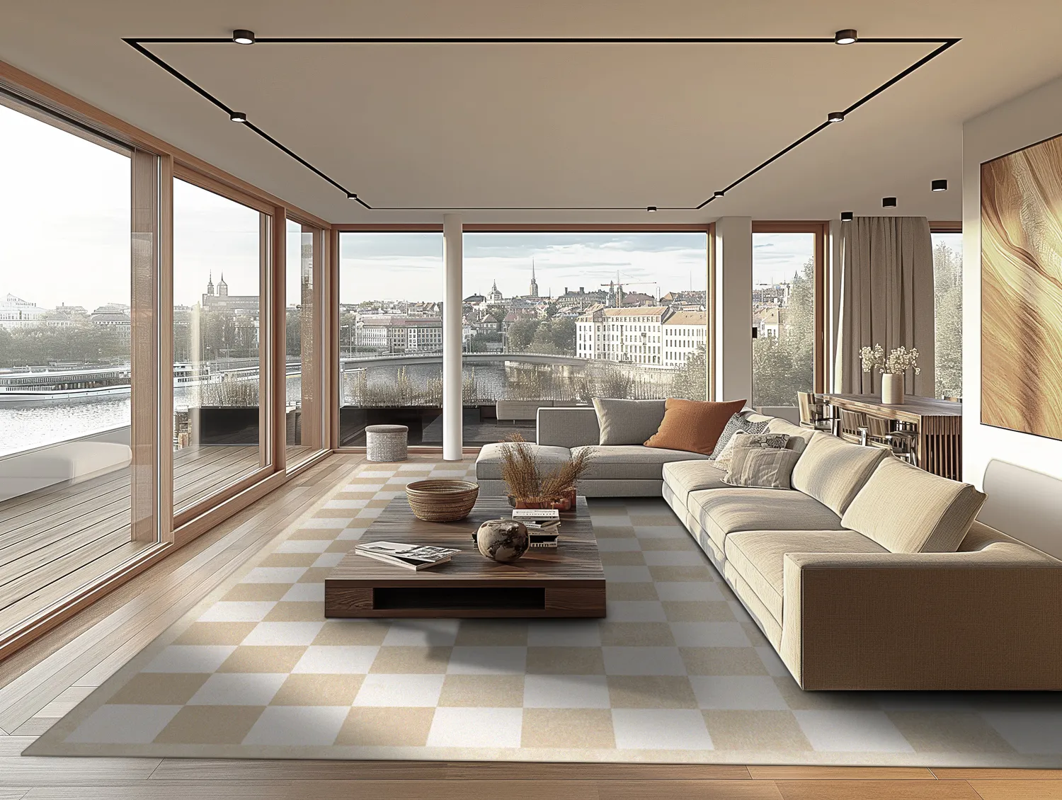 Wilton rug - Nevada (beige/white)