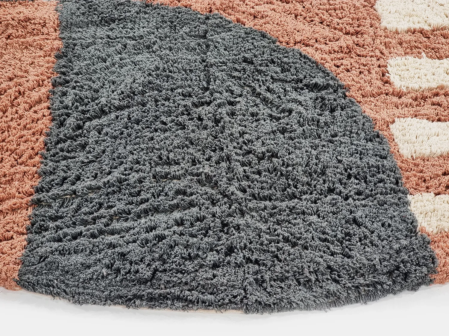 Round rug - Osmery Natural Cotton Shaggy (multi)