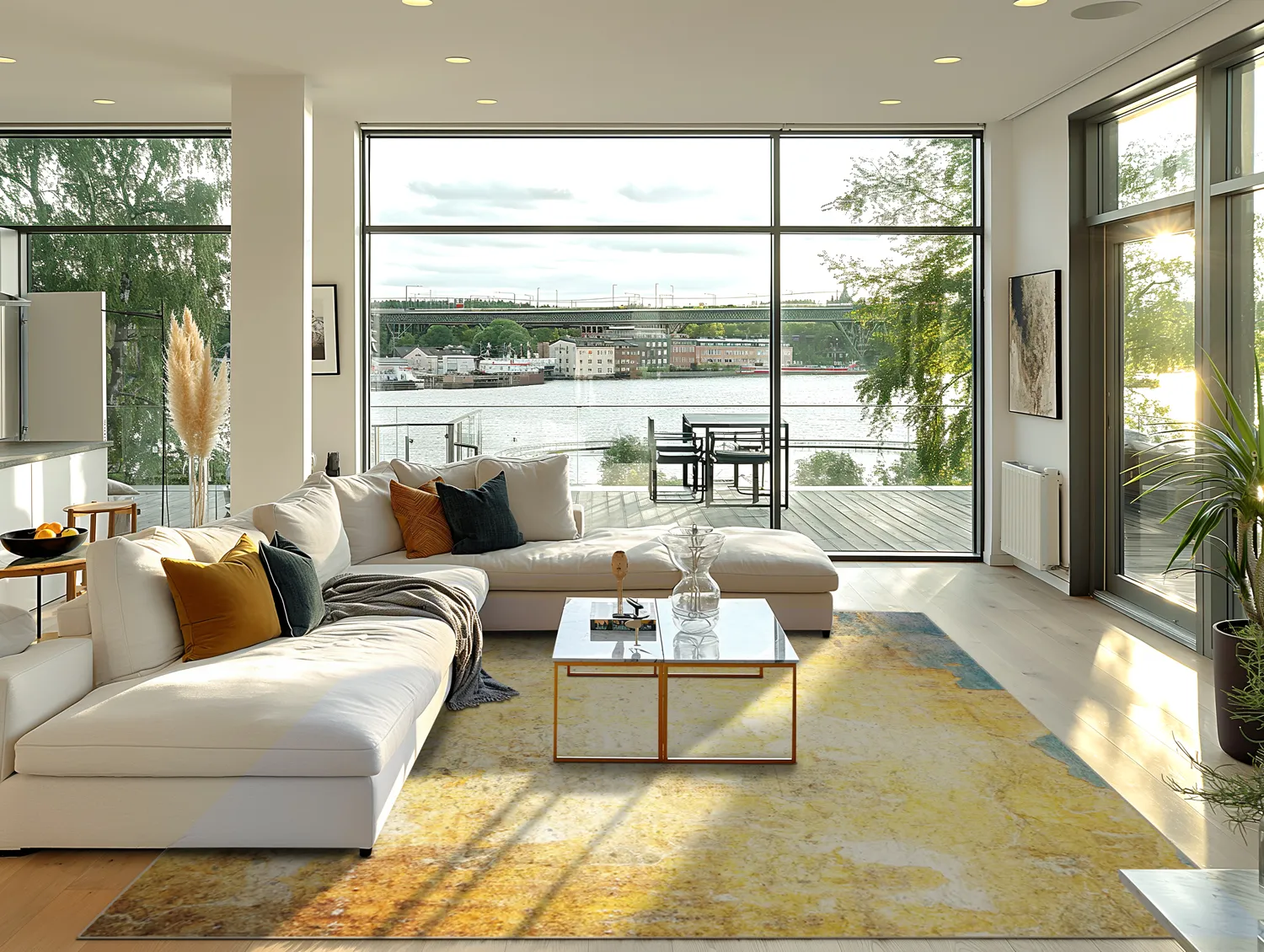 Wilton rug - Palau (gold/beige/blue)