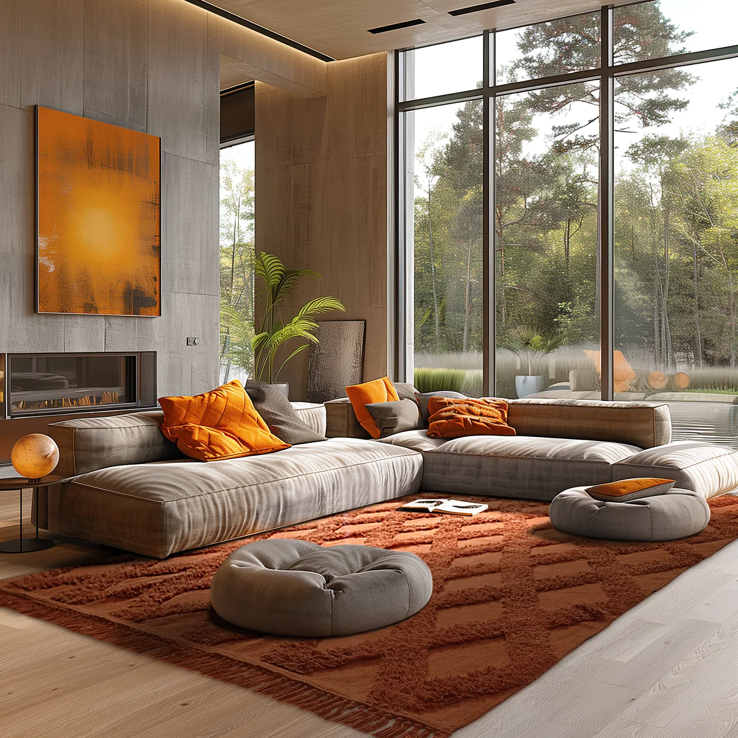 Shaggy rugs - Pamplona Natural Cotton Shaggy (terracotta)