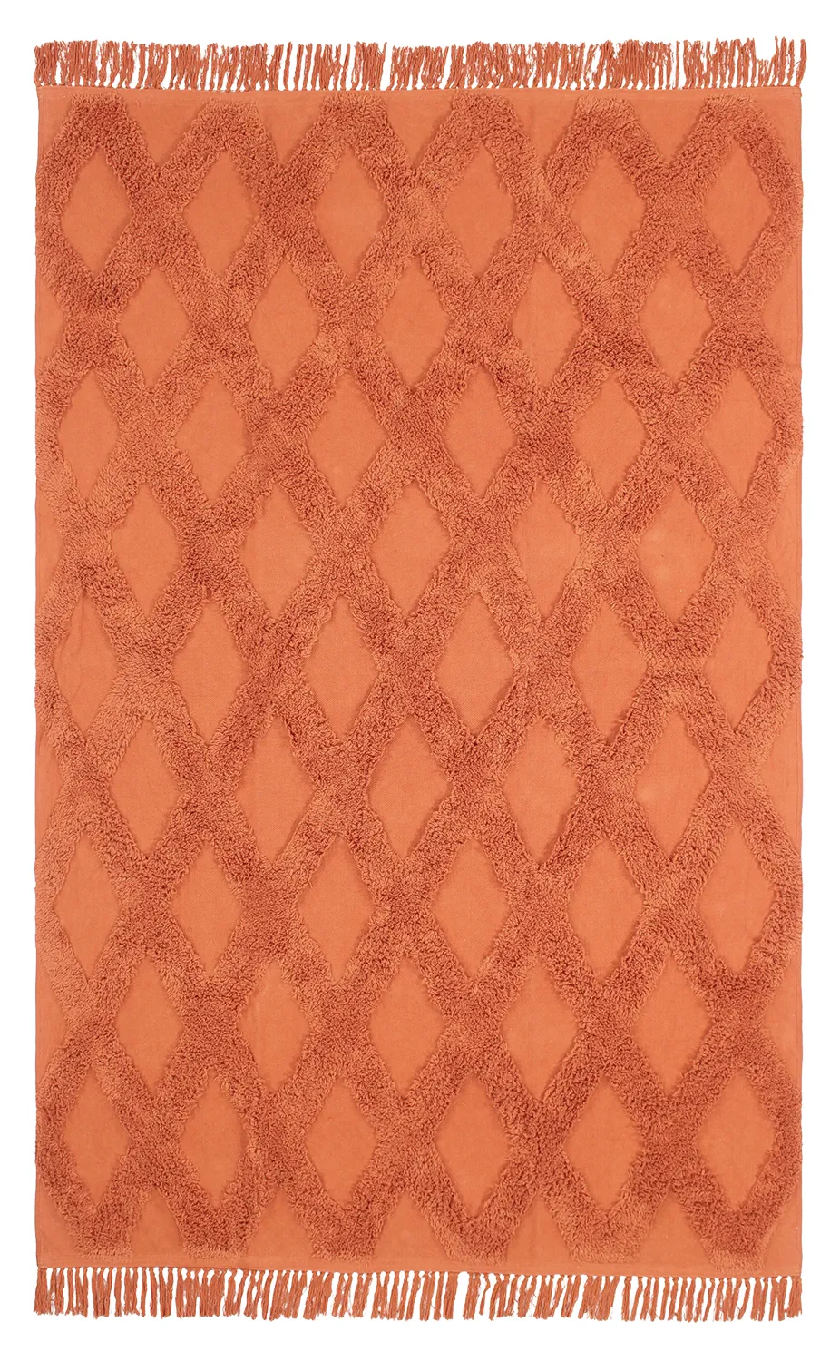 Shaggy rugs - Pamplona Natural Cotton Shaggy (terracotta)