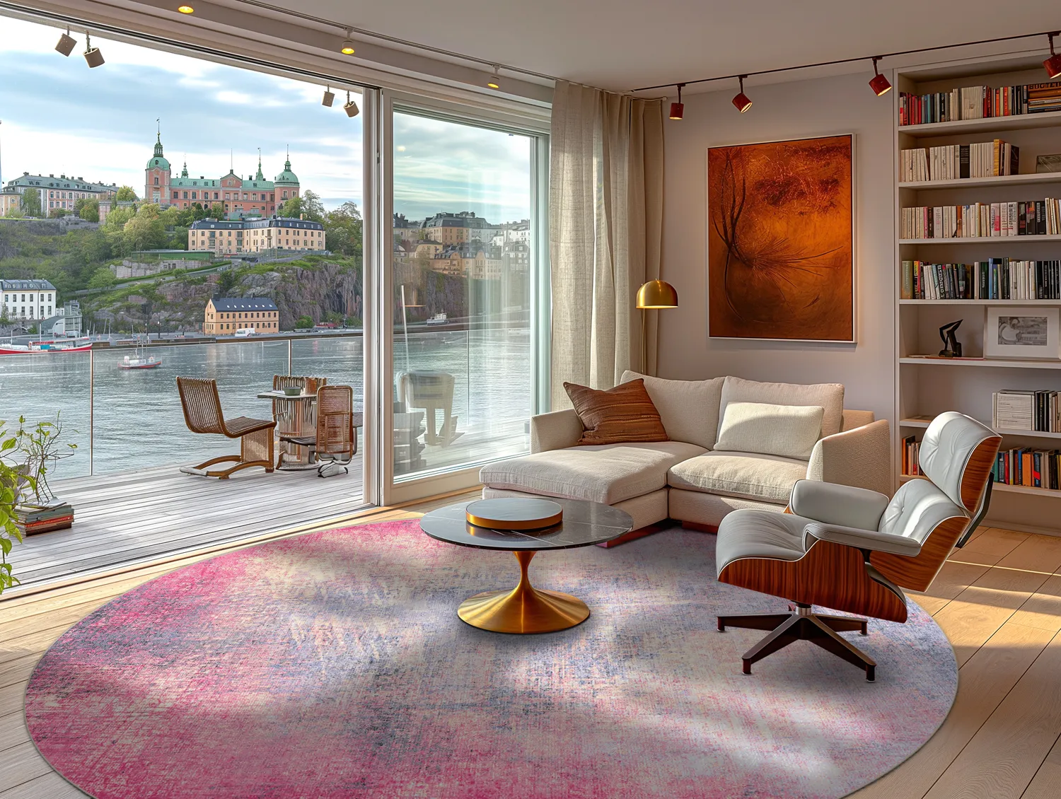 Round rug - Perugia (pink)