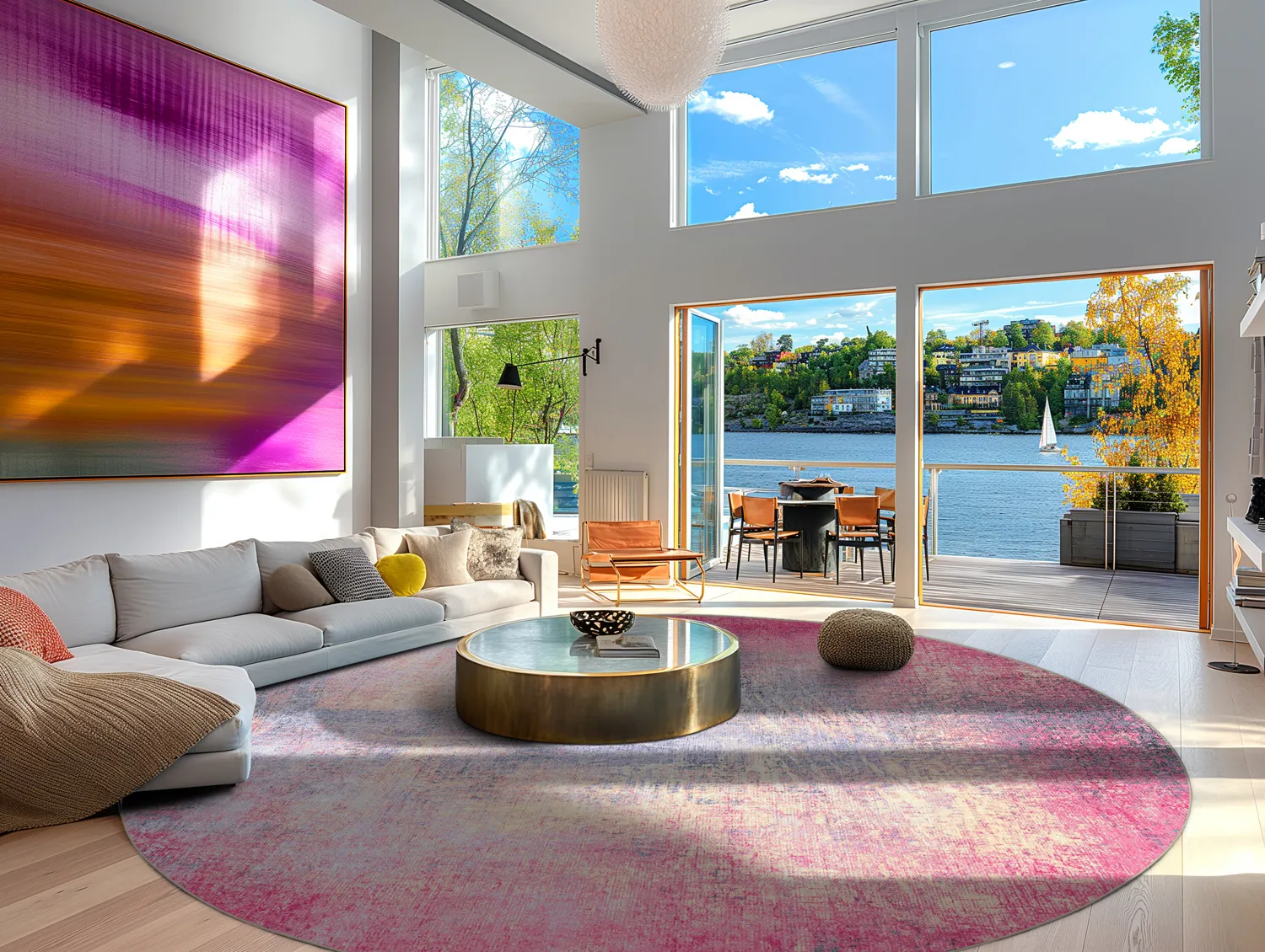 Round rug - Perugia (pink)