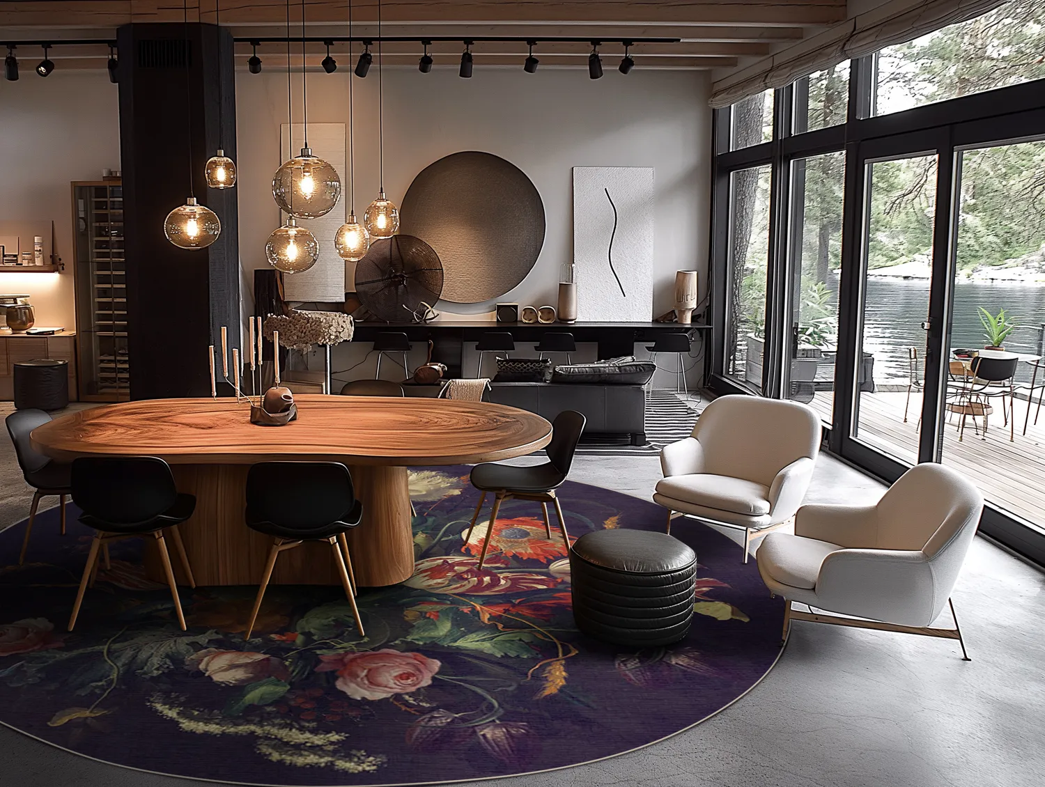 Round rug - Rich Flowers (multi)