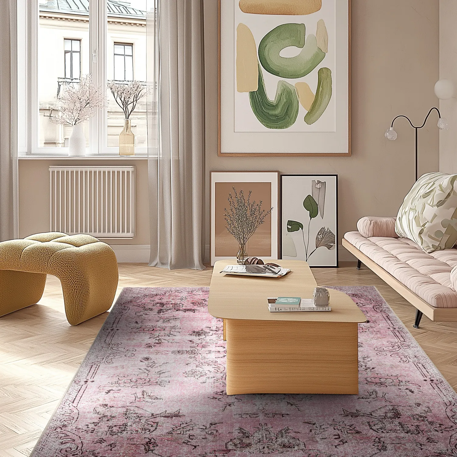 Wilton rug - Rosalie (pink)