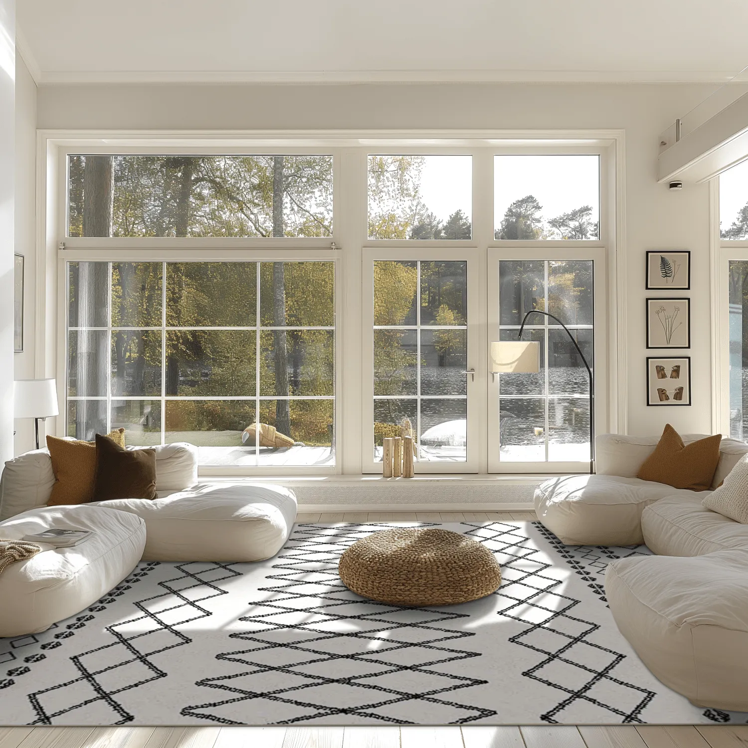 Wilton rug - Safi (black/white)