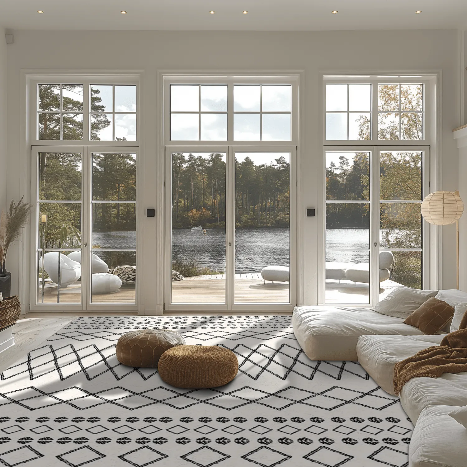 Wilton rug - Safi (black/white)