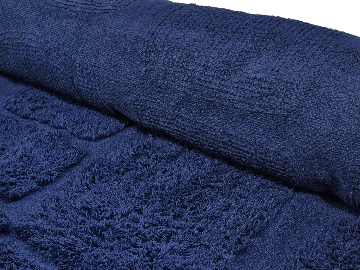 Shaggy rugs - Salem Natural Cotton Shaggy (dark blue)