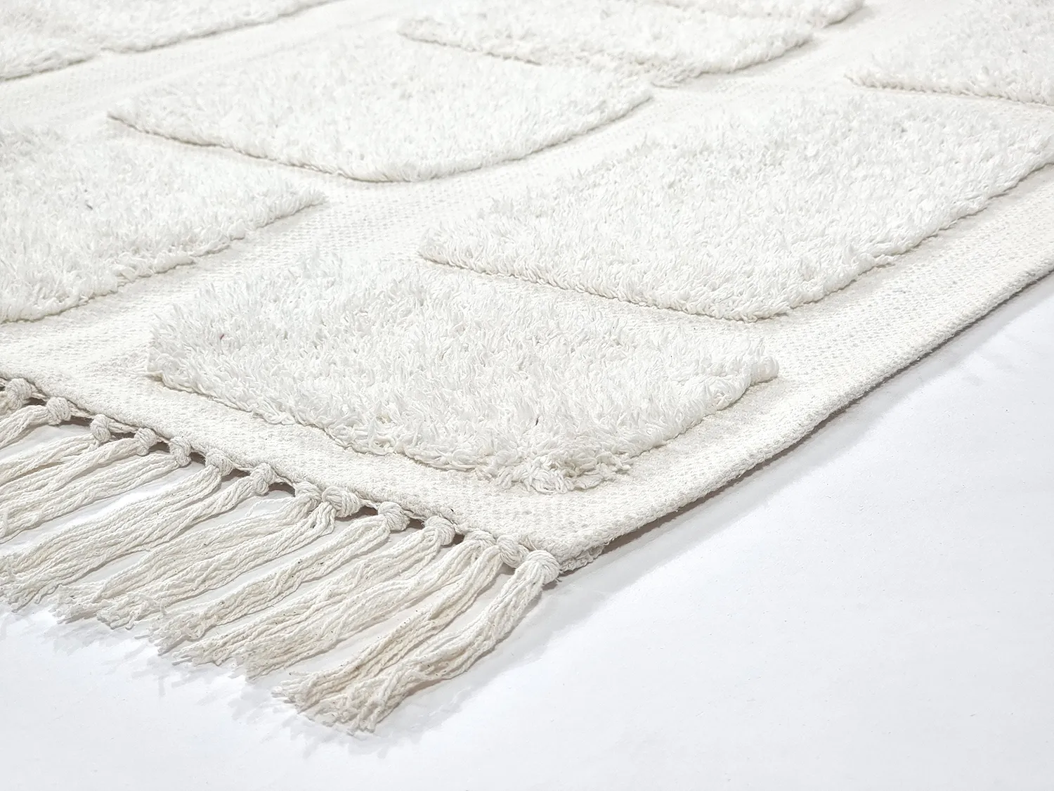 Shaggy rugs - Salem Natural Cotton Shaggy (offwhite)