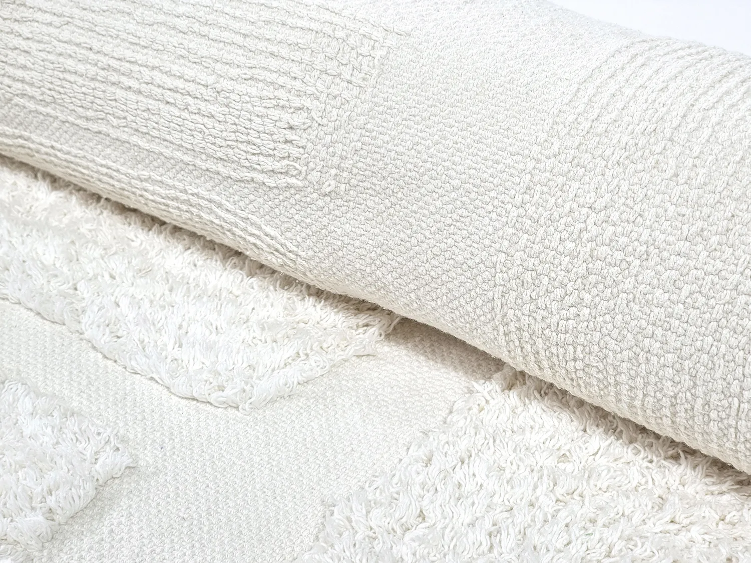 Shaggy rugs - Salem Natural Cotton Shaggy (offwhite)