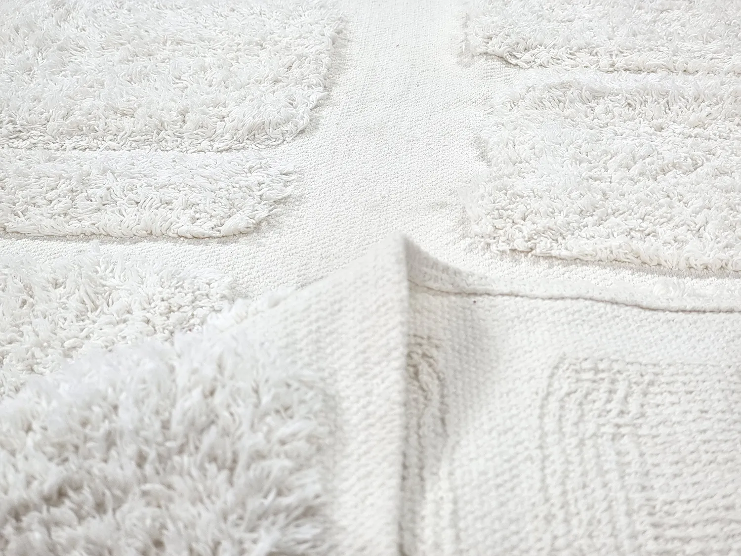 Round rug - Salem Natural Cotton Shaggy (offwhite)