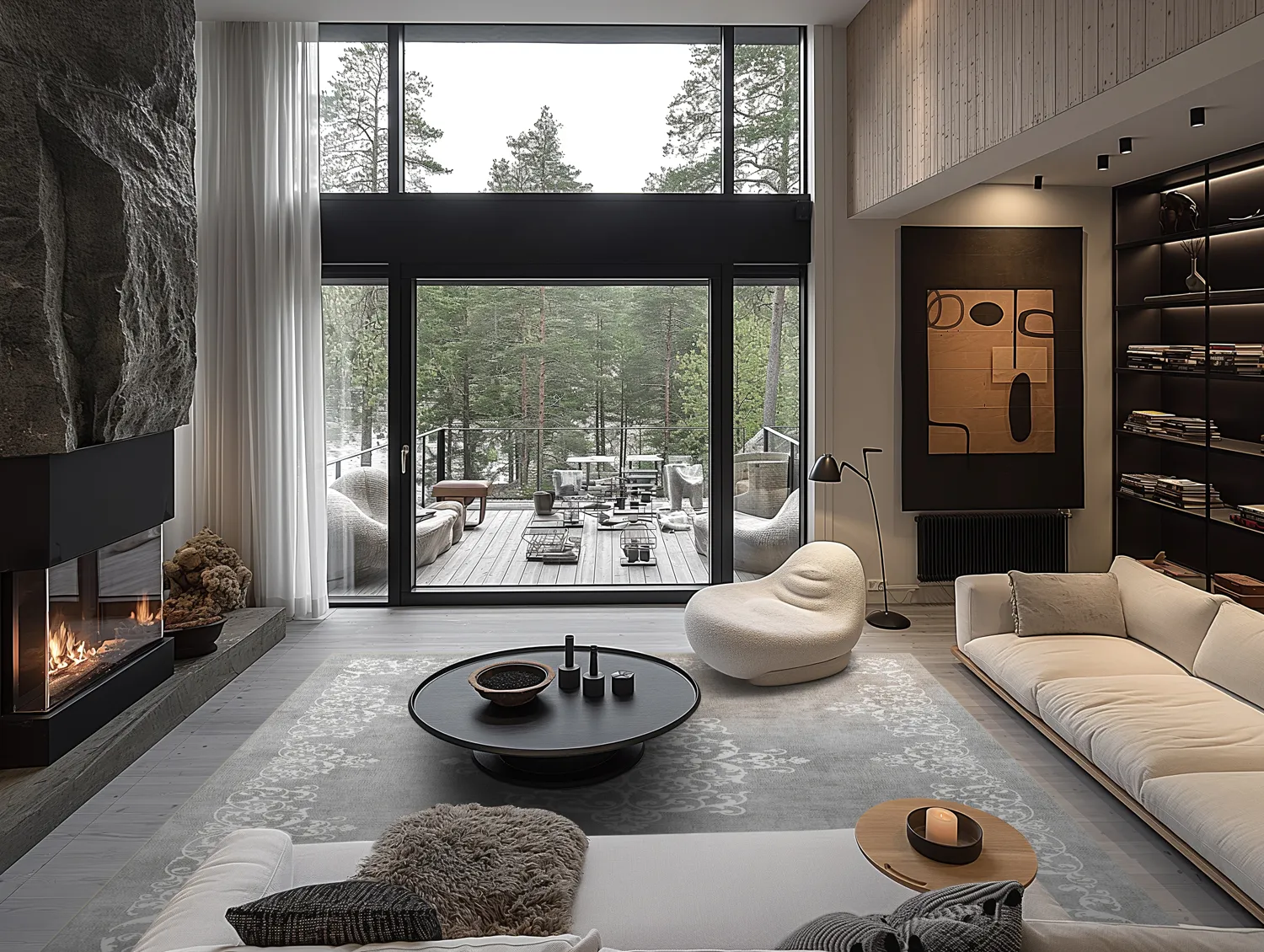 Wilton rug - Santi (grey/white)