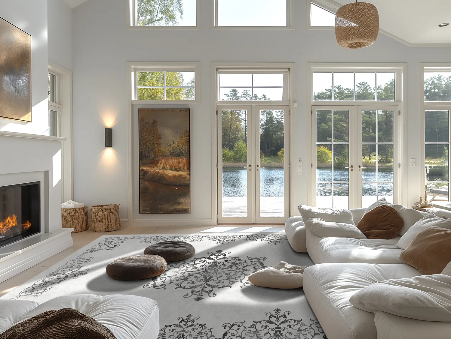 Wilton rug - Santi (white/black)