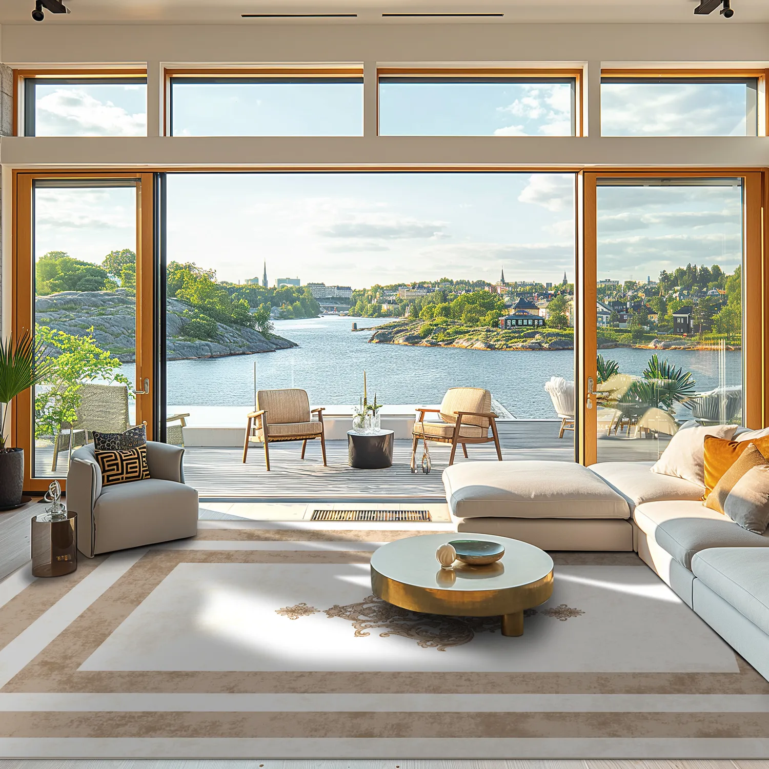 Wilton rug - Soros (beige/white)