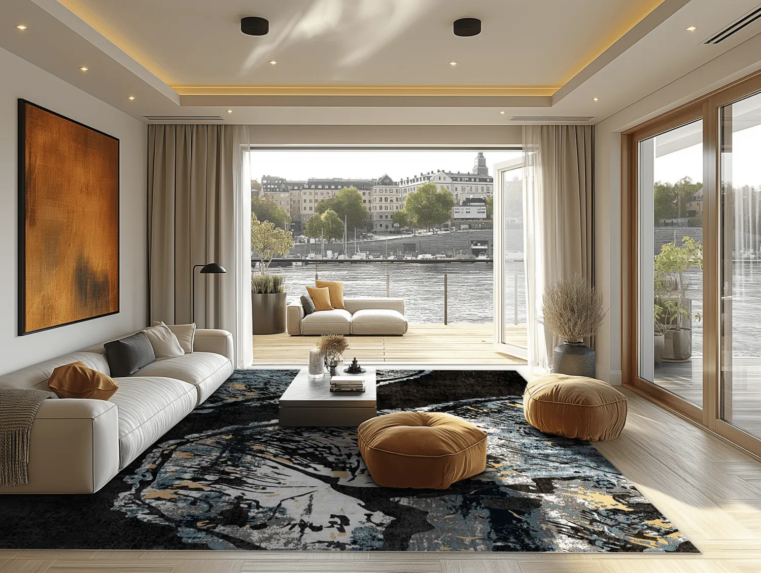 Wilton rug - Tamsim (black/multi)