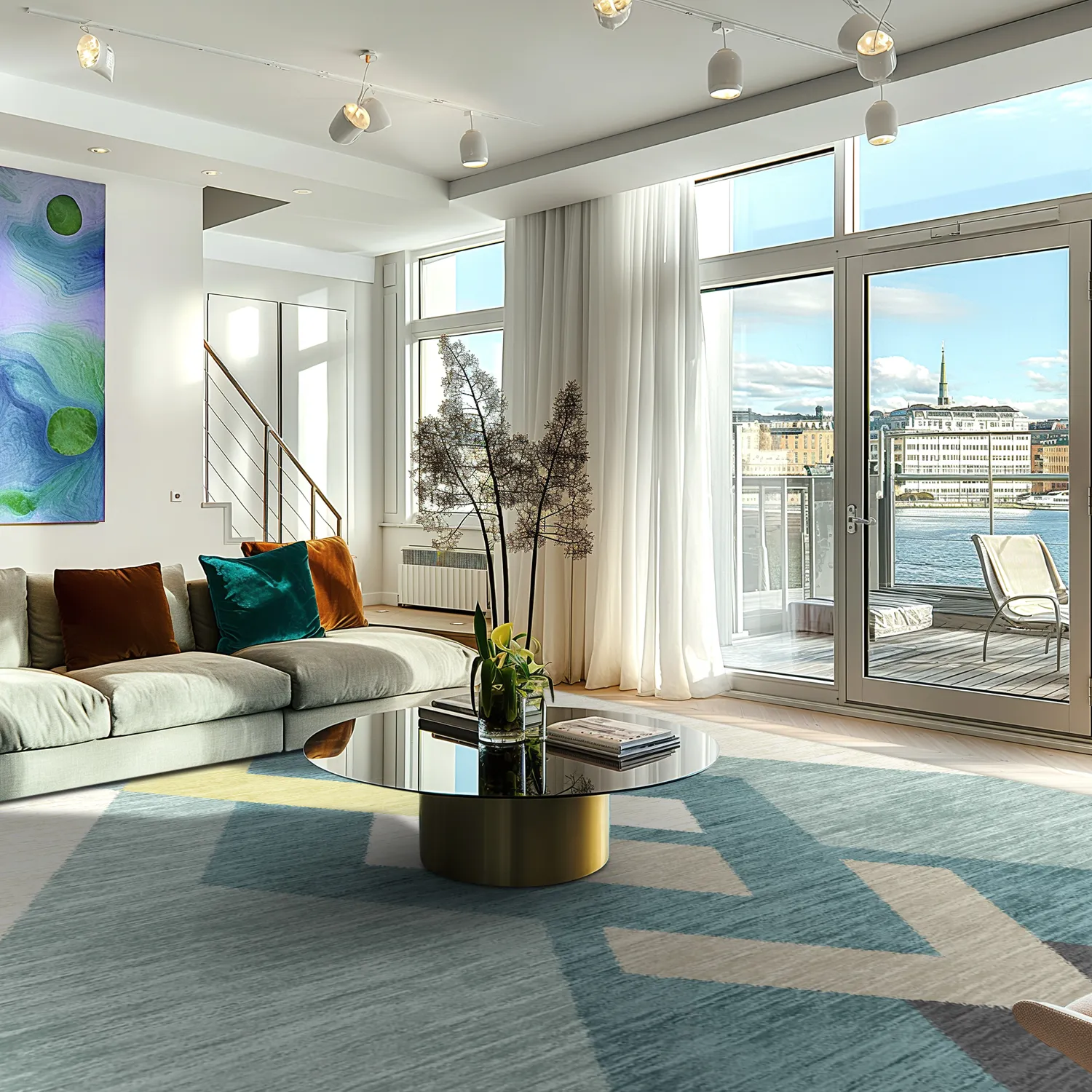 Wilton rug - Temara (blue/multi)