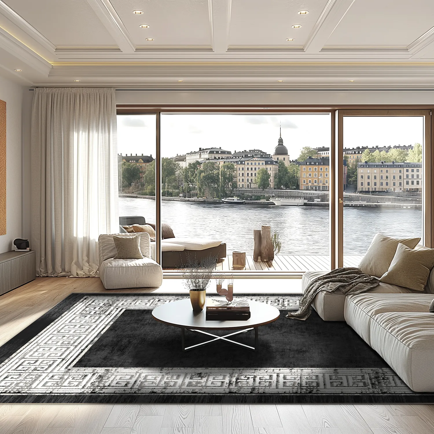 Wilton rug - Tilos (black/white)