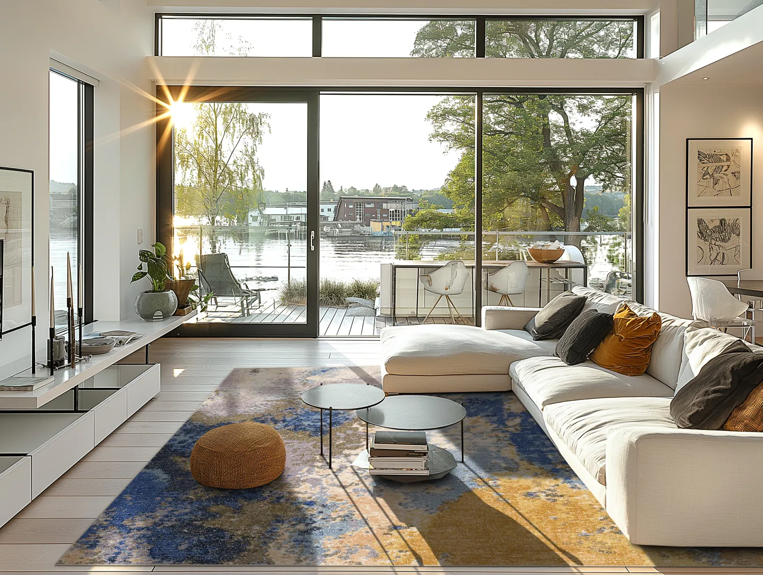 Wilton rug - Travale (grey/blue/multi)