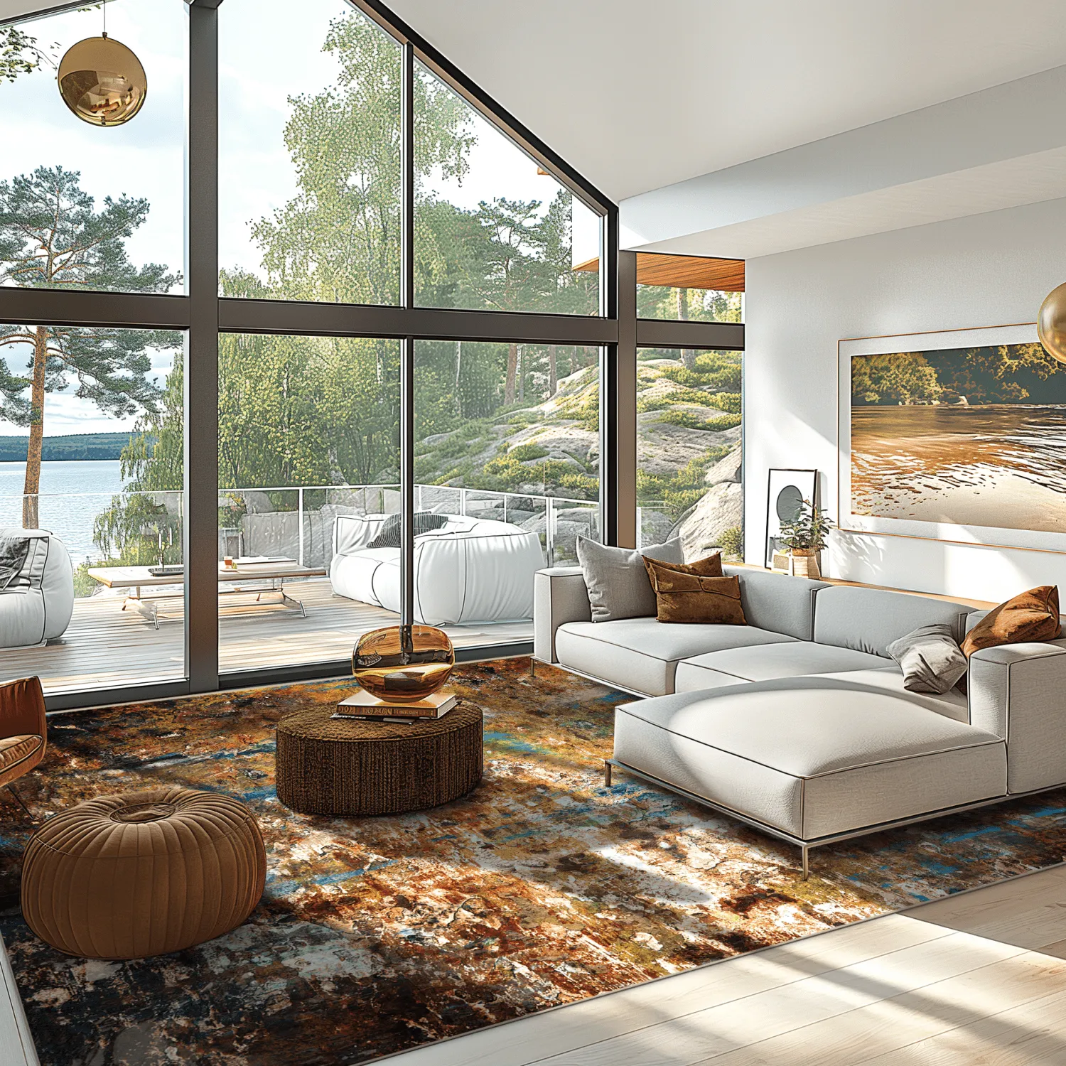 Wilton rug - Trepito (brown/blue/multi)