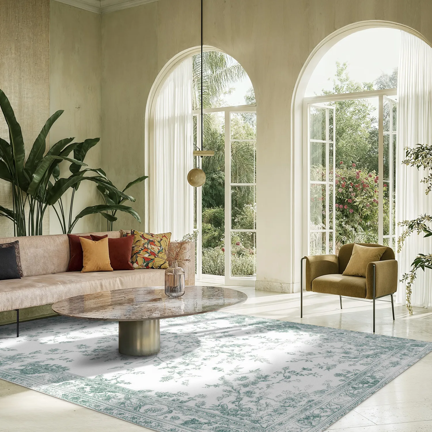Wilton rug - Tulum (light blue/white)