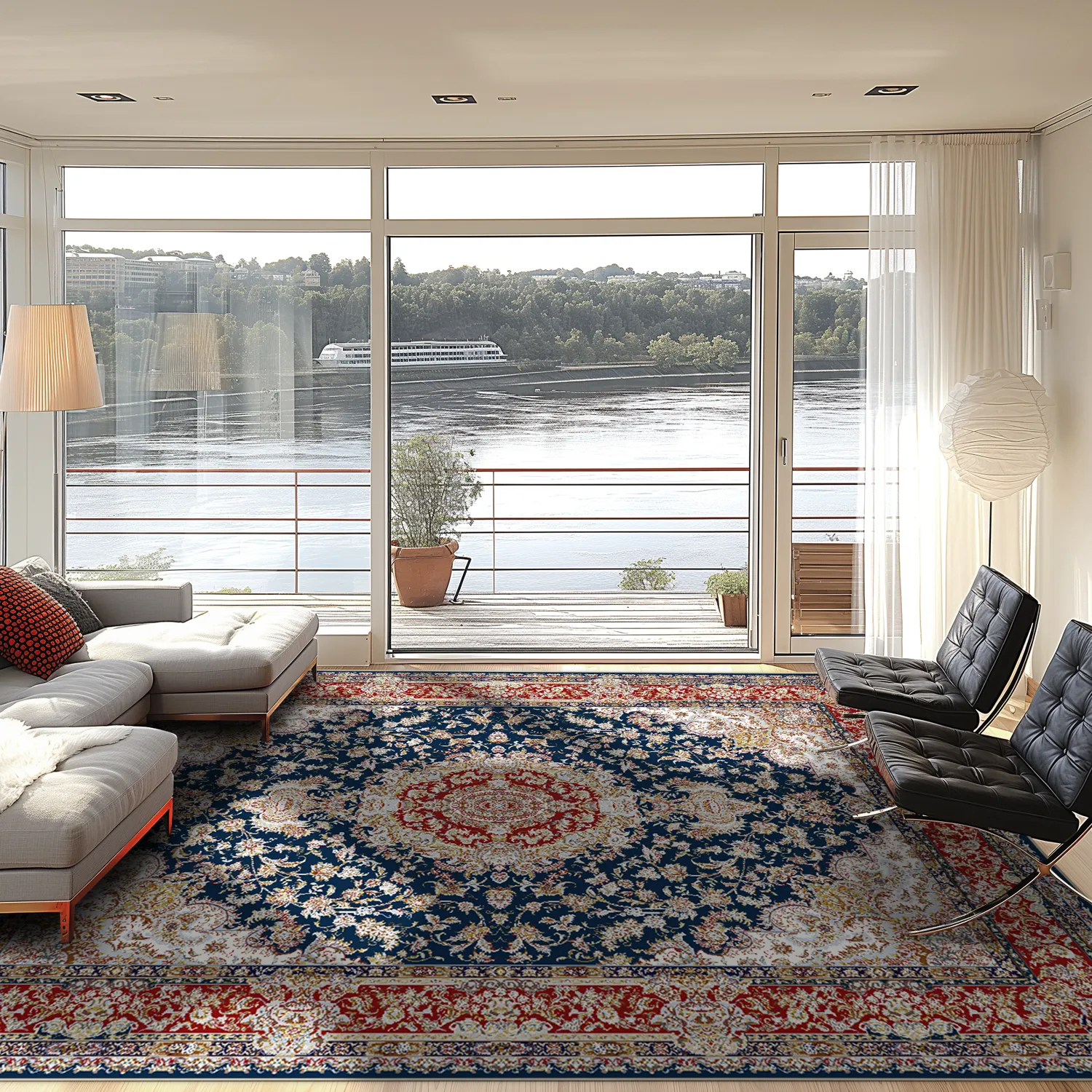 Wilton rug - Vakifli (blue/multi)
