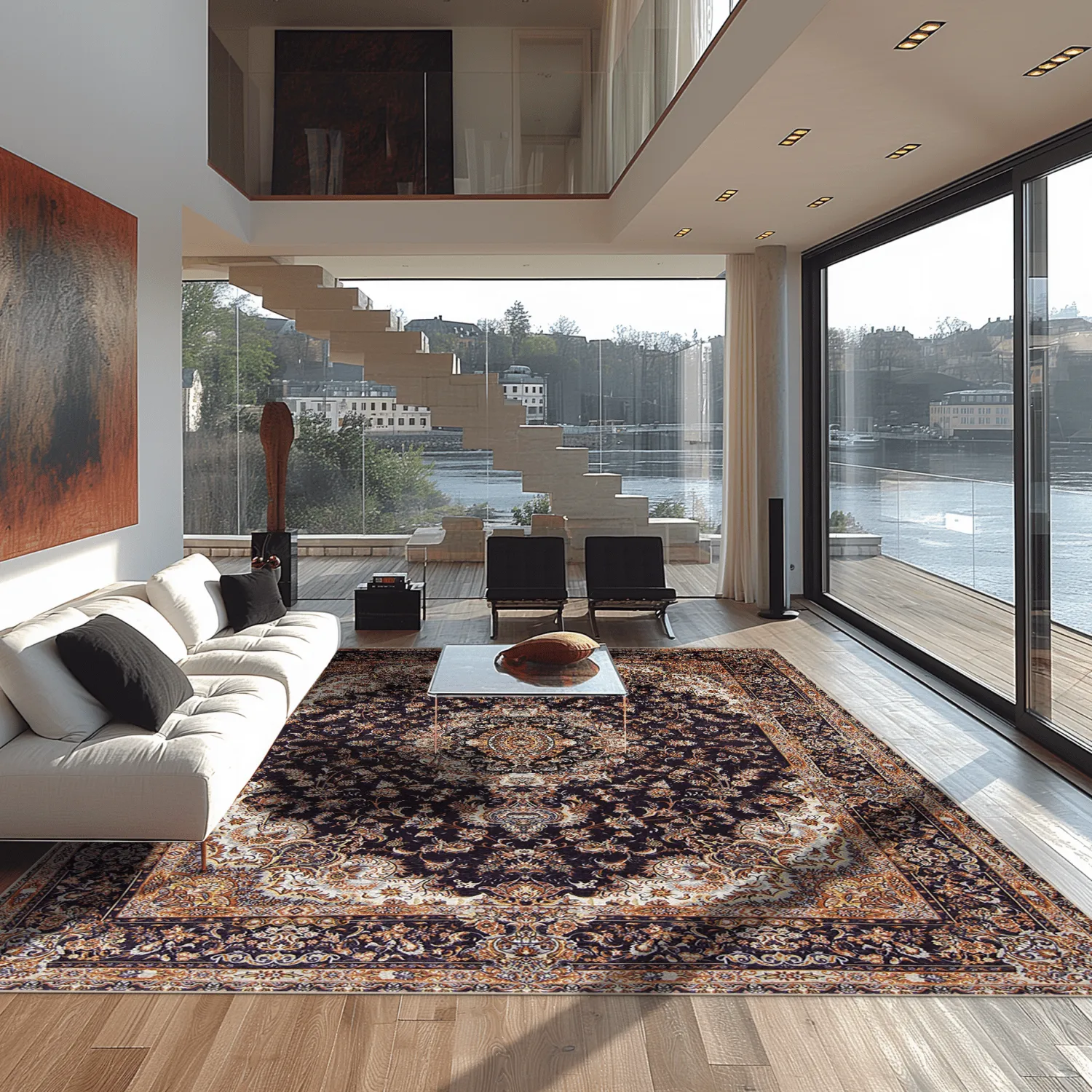 Wilton rug - Vakifli (black/multi)