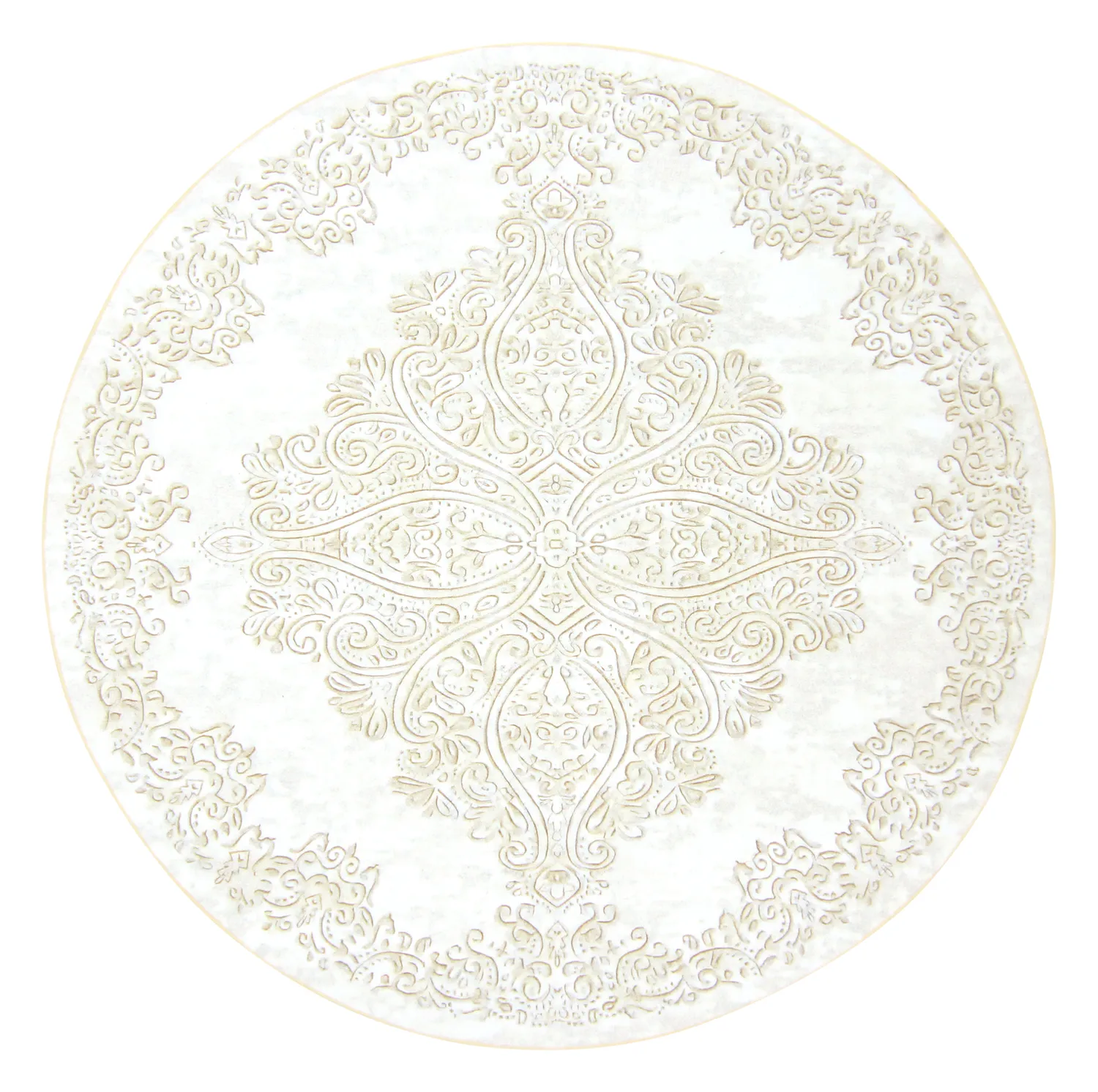 Round rug - Valenza (white/beige)