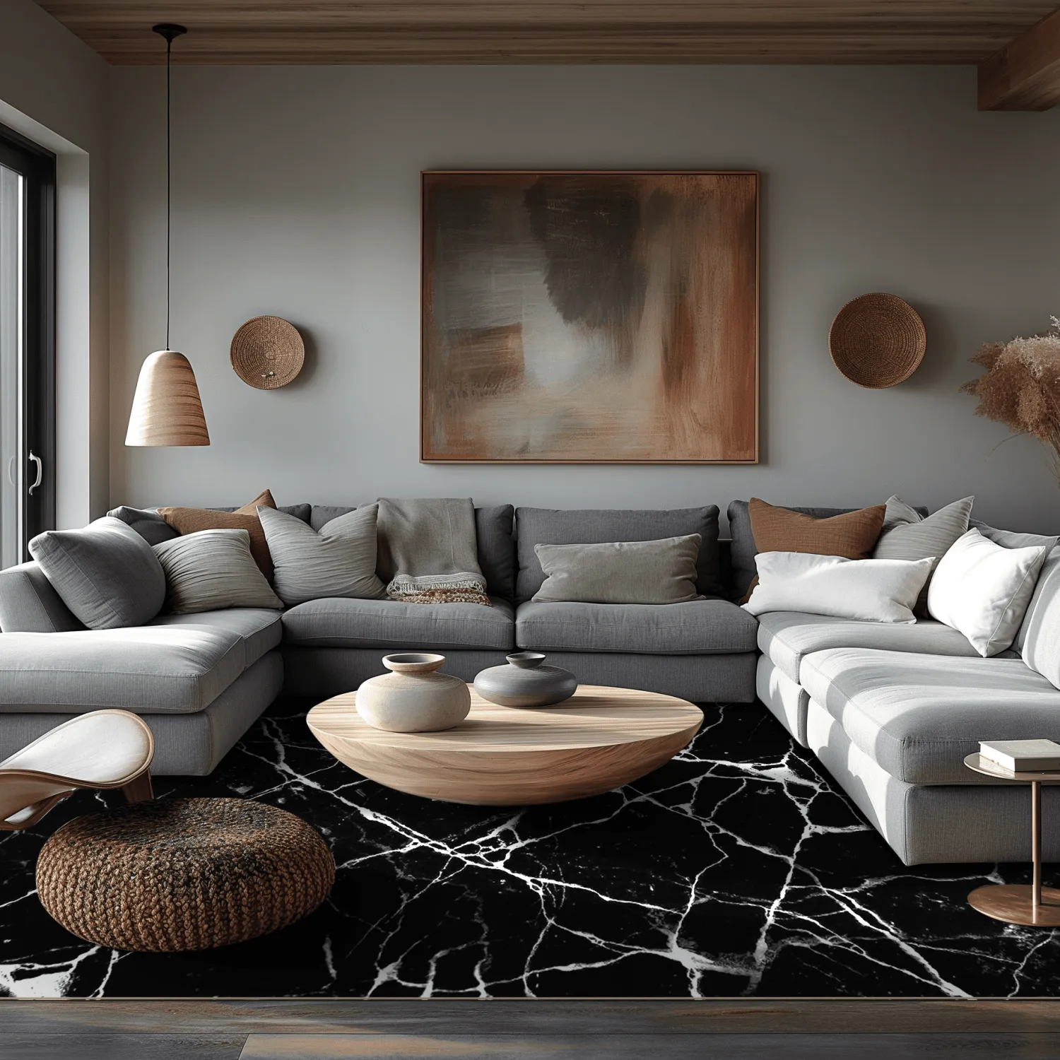Wilton rug - Vieste (black/white)