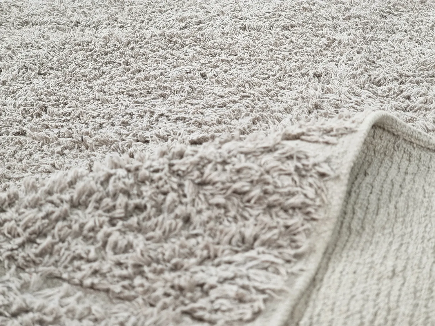 Shaggy rugs - Willow Natural Cotton Shaggy (greige)