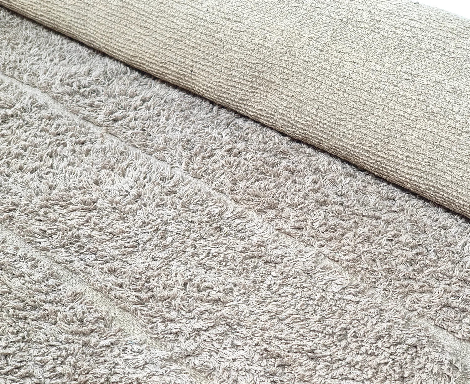 Round rug - Willow Natural Cotton Shaggy (greige)