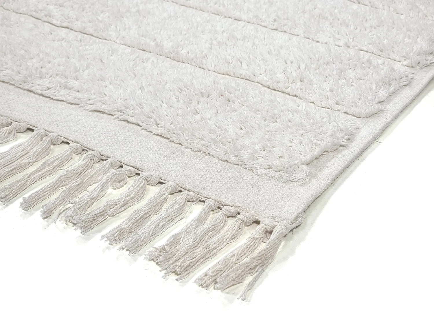 Shaggy rugs - Willow Natural Cotton Shaggy (offwhite)