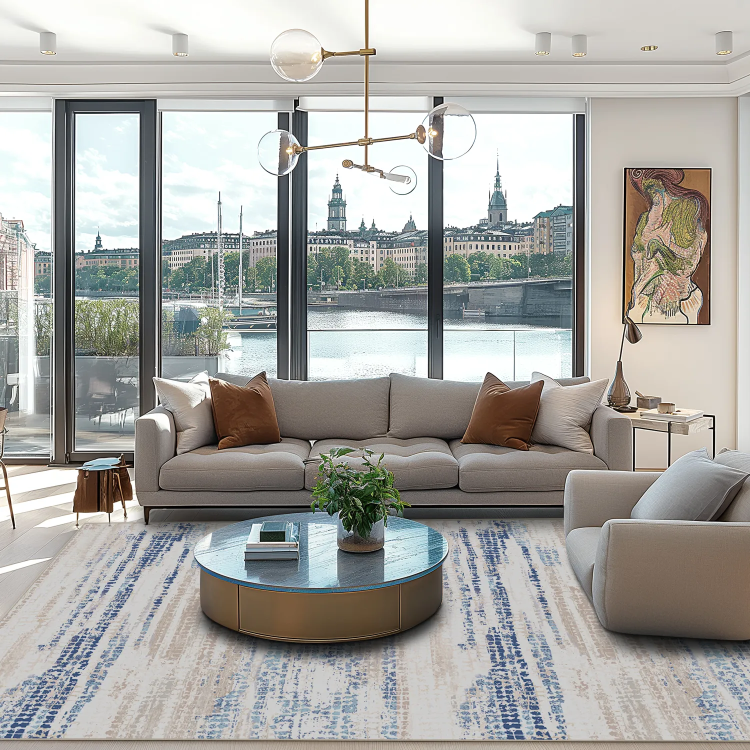 Wilton rug - Yafran (blue)