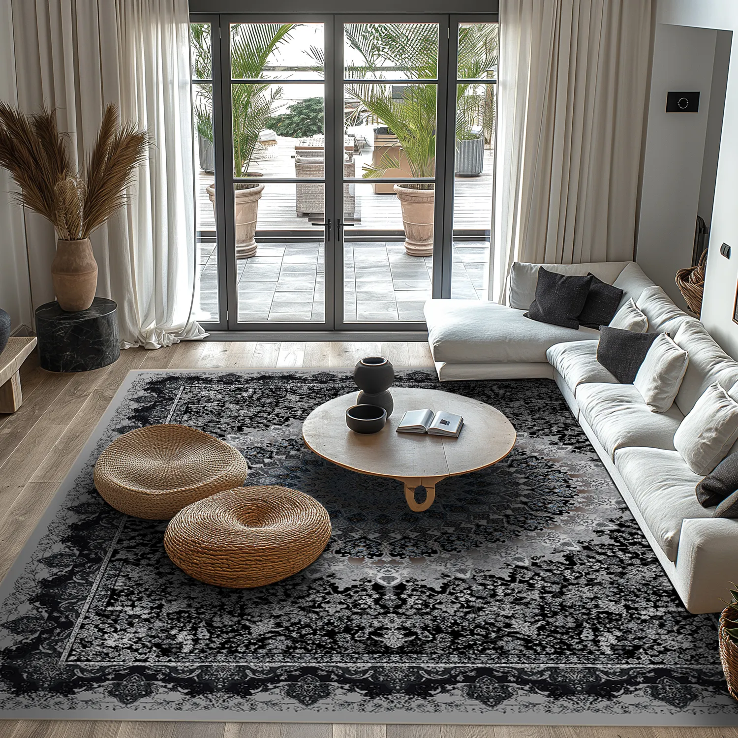 Wilton rug - Yelda (black/multi)