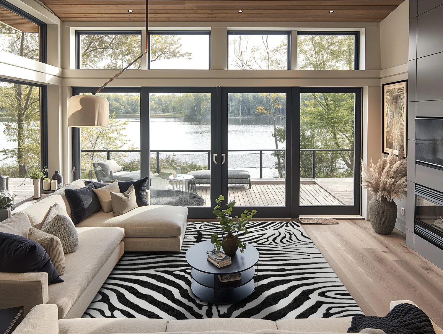 Wilton rug - Zebra (black/white)