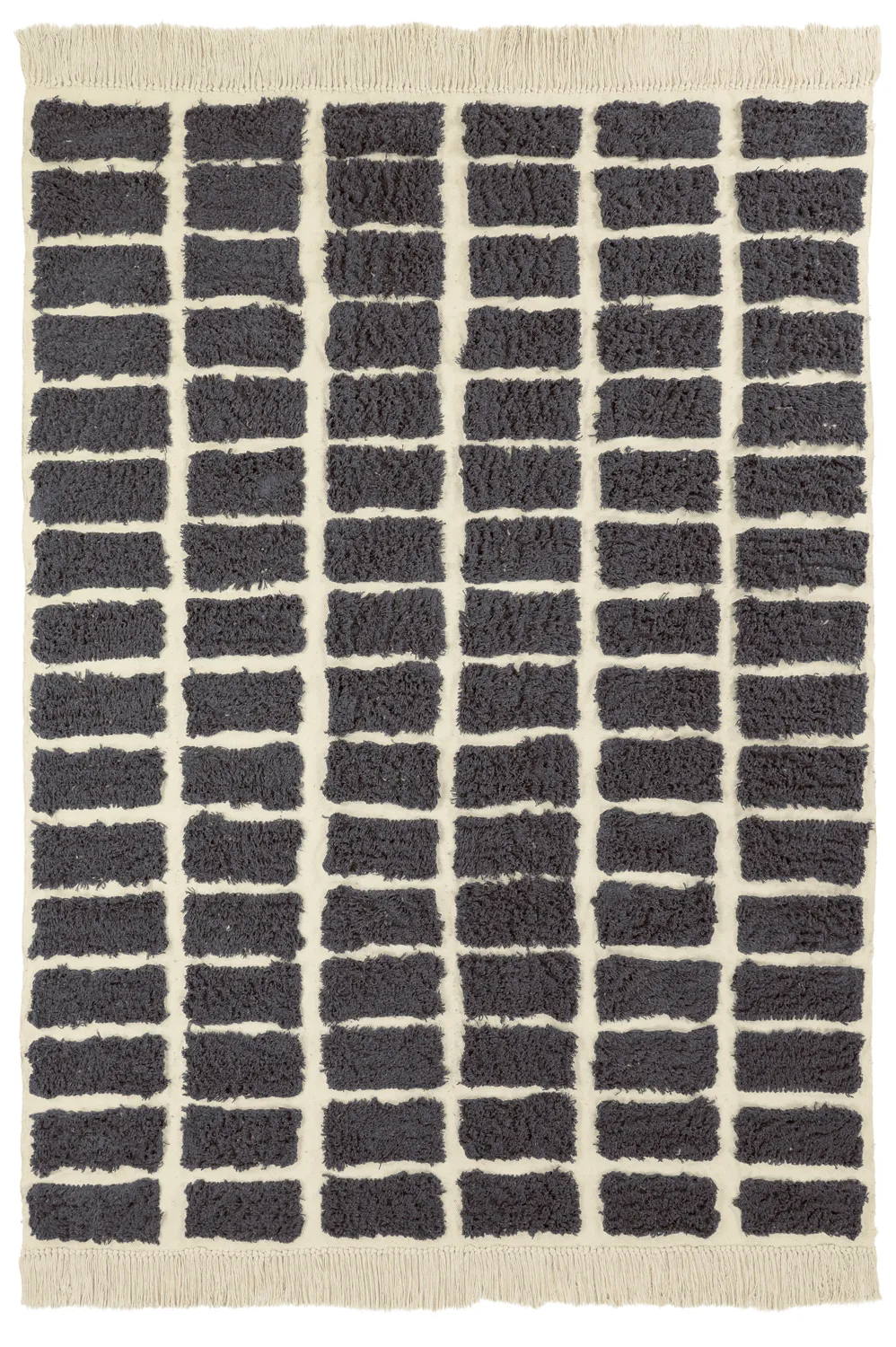 Shaggy rugs - Zola Natural Cotton Shaggy (dark grey)
