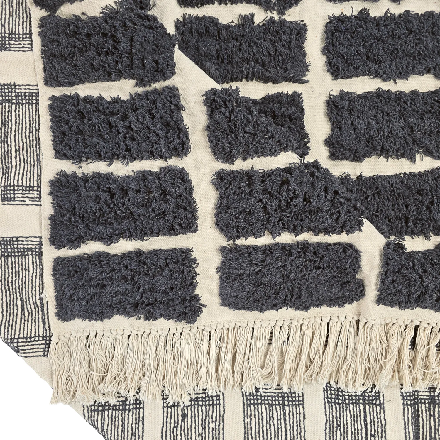Shaggy rugs - Zola Natural Cotton Shaggy (dark grey)
