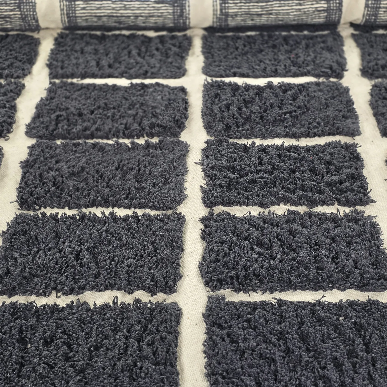 Round rug - Zola Natural Cotton Shaggy (dark grey)