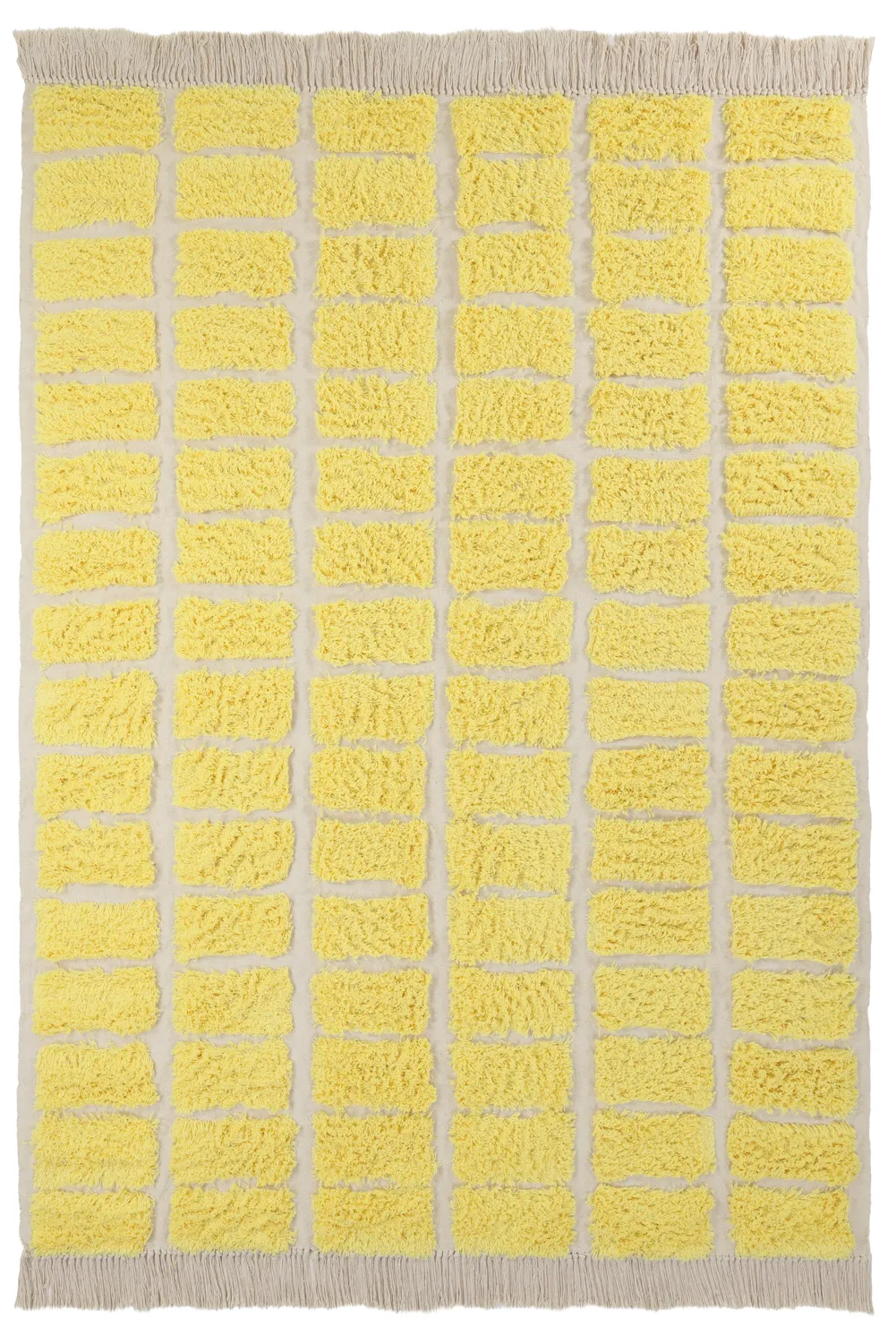 Shaggy rugs - Zola Natural Cotton Shaggy (yellow)