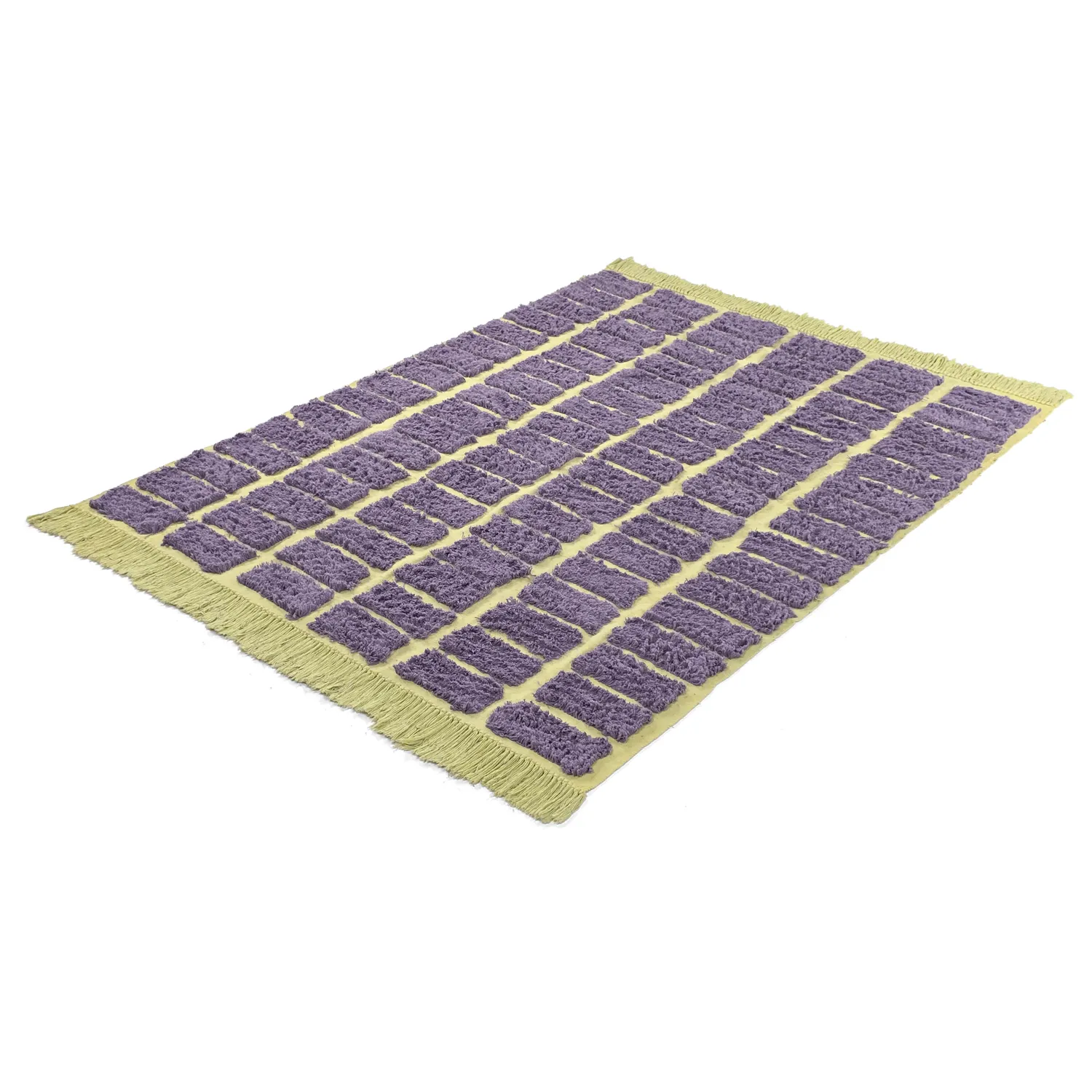 Shaggy rugs - Zola Natural Cotton Shaggy (purple)