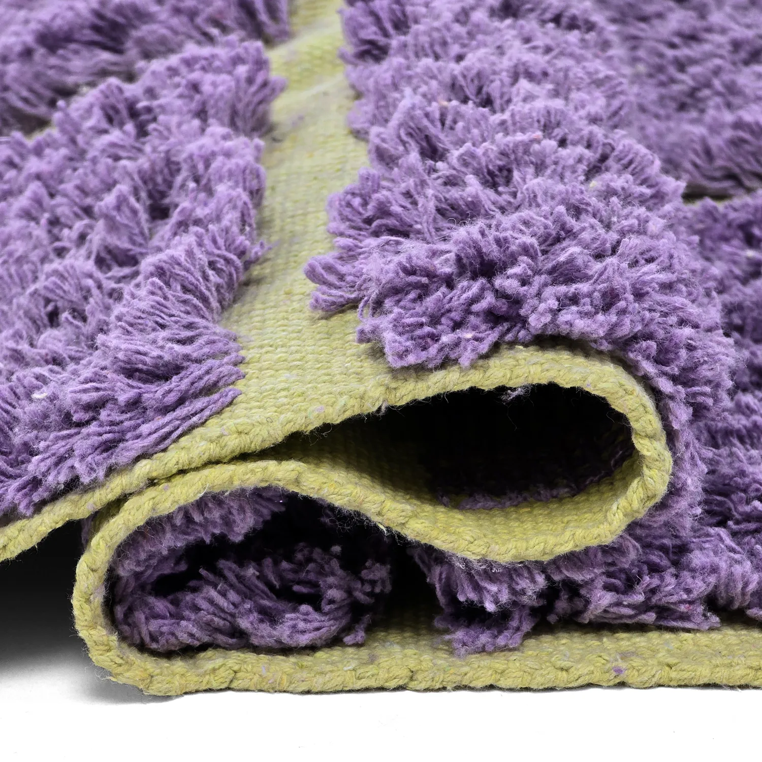 Shaggy rugs - Zola Natural Cotton Shaggy (purple)