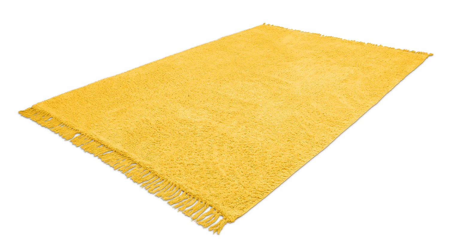 Shaggy rugs - Alba Natural Cotton Shaggy (yellow)