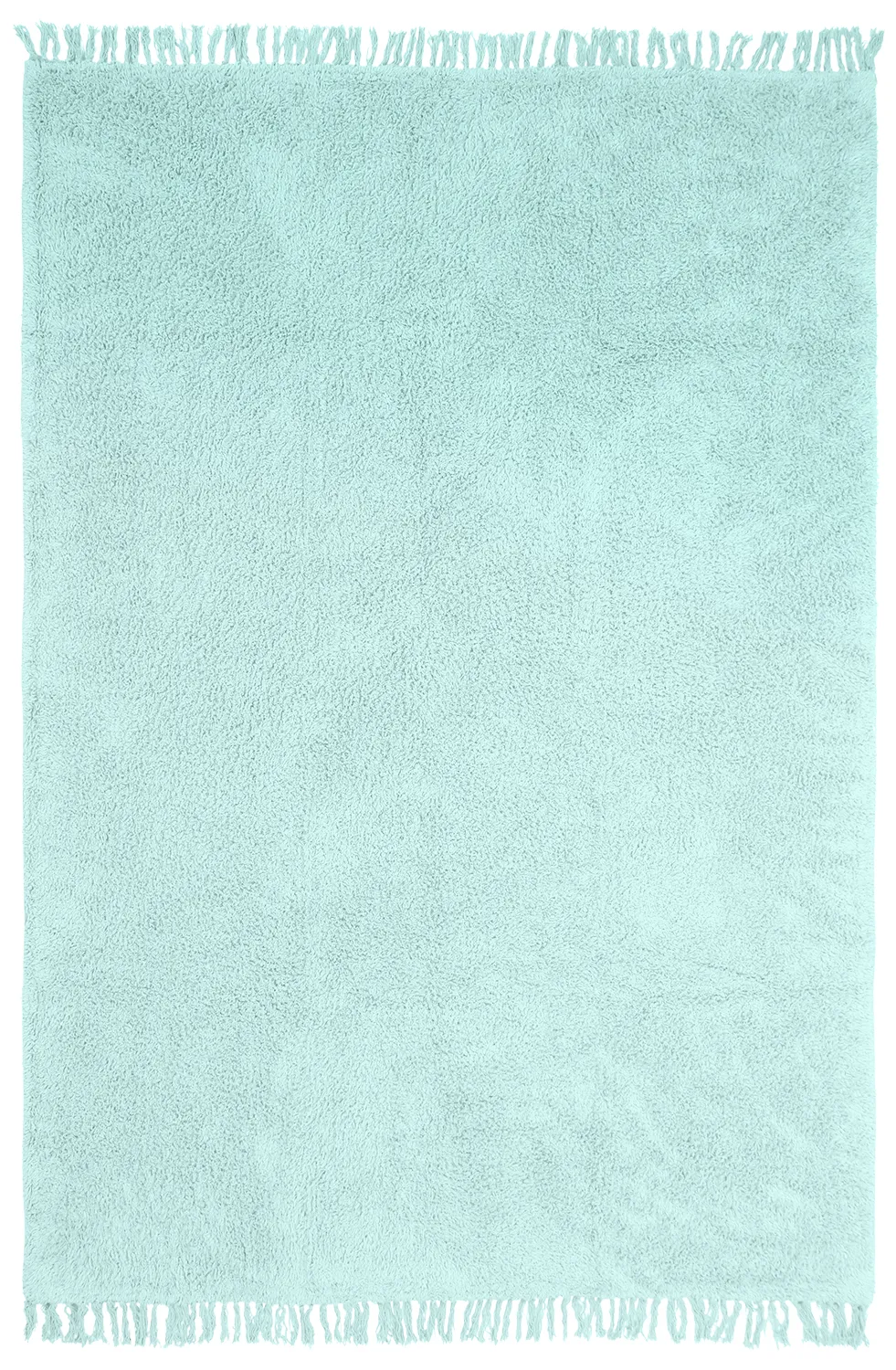 Shaggy rugs - Alba Natural Cotton Shaggy (turquoise)