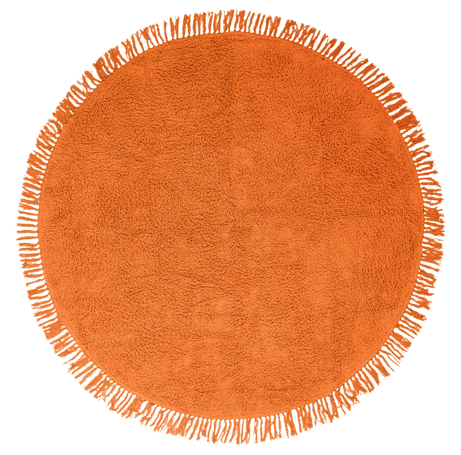 Round rug - Alba Natural Cotton Shaggy (orange)