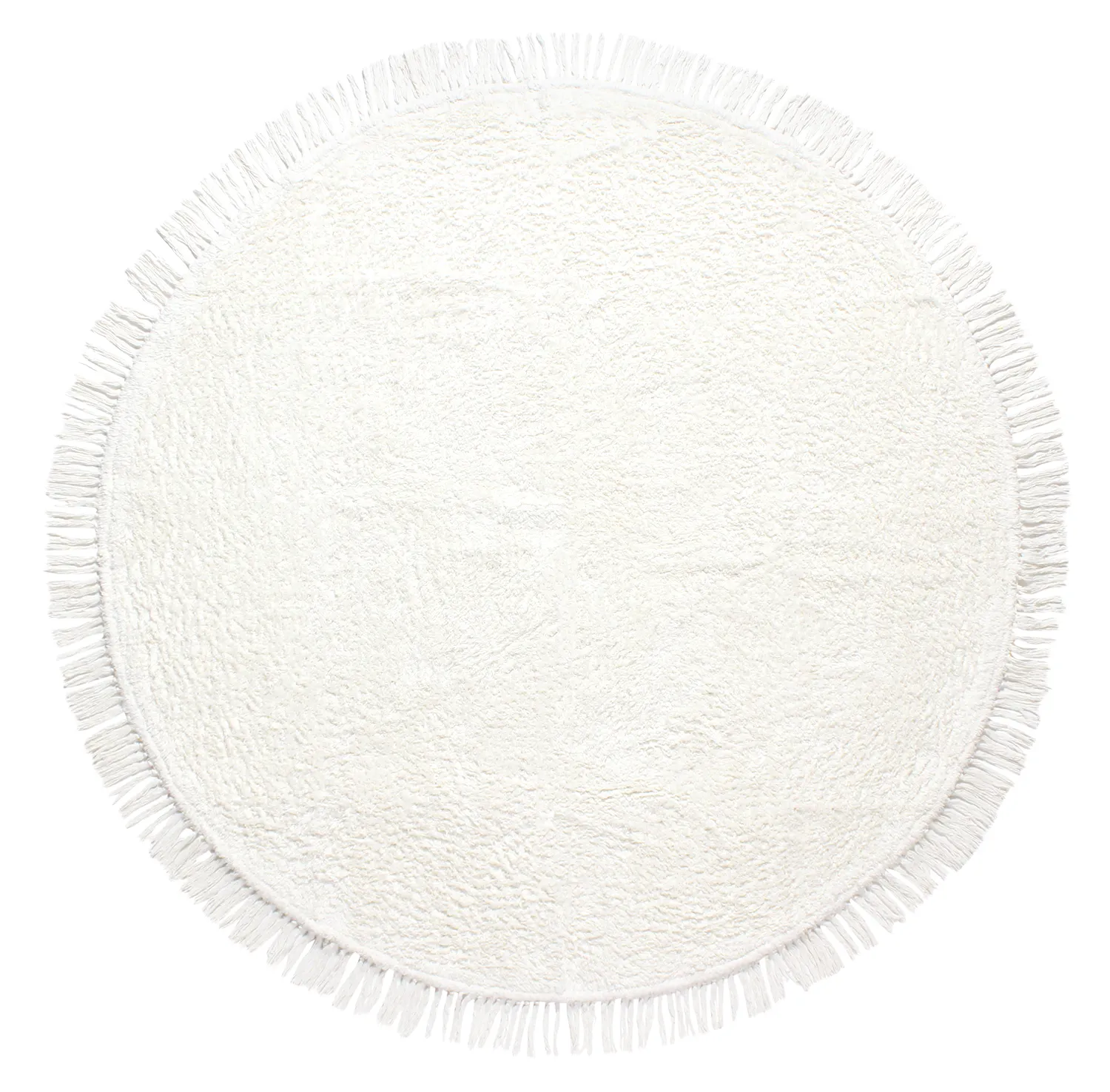 Round rug - Alba Natural Cotton Shaggy (white)